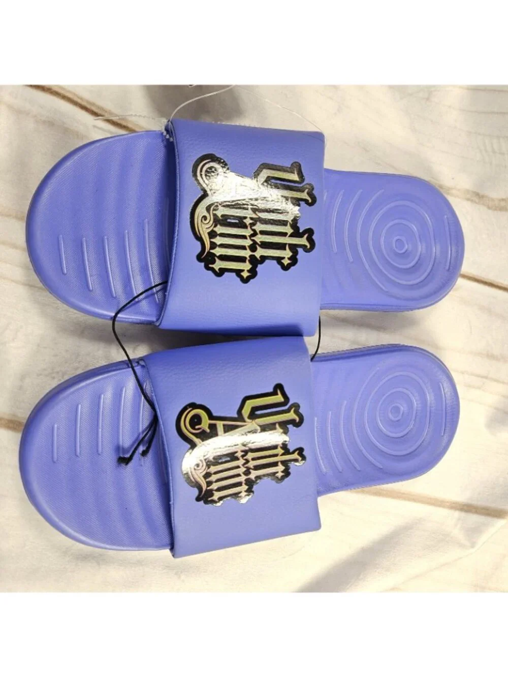 Under Armour Ansa Graphic Logo Slides Mens 7 Lavender Purple Sandal 3024435-402